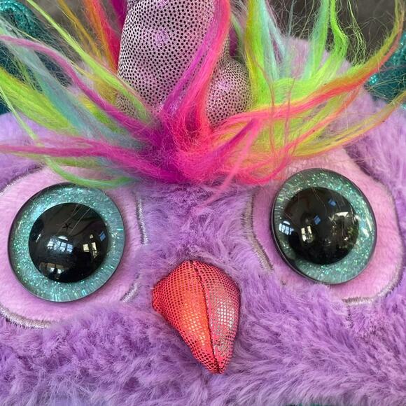 Zuru Rainbocorns Owl Plush Purple Sequin Heart Hidden Pizza Stuffed Toy 10" - Picture 7 of 10